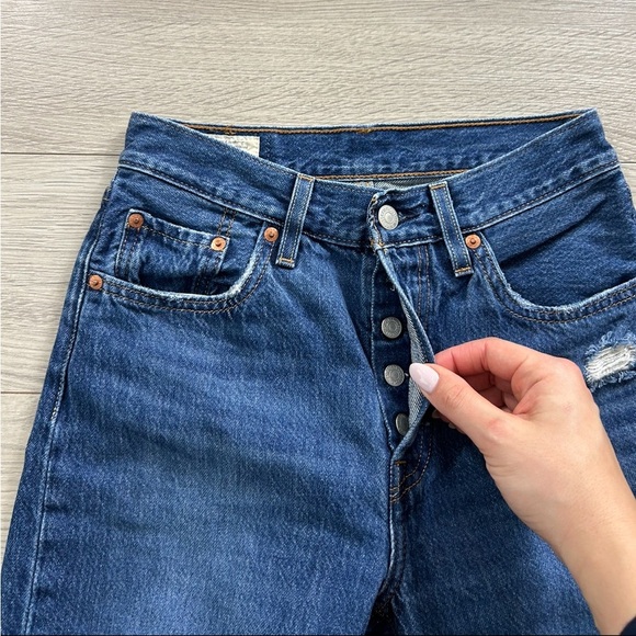 Levi's® Premium 501 Original Cropped Jeans - Picture 4 of 15